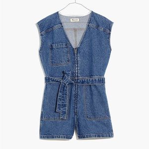 Madewell Zip-Front Romper: TENCEL™ Denim Edition